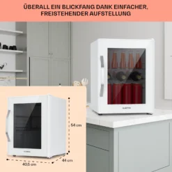 Beersafe M Quartz Kühlschrank 33 Liter 2 Böden Panoramaglastür -Deutschland Klarstein Verkaufs-Shop 10039425 DE 0006 usp