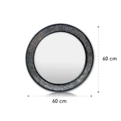 Cheyne Wandspiegel Holzrahmen Rund Ø 60 Cm Mosaik-Design -Deutschland Klarstein Verkaufs-Shop 10039463 yy 0007 logo