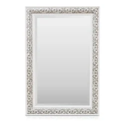 Stratford Wandspiegel Holzrahmen Rechteckig 90 X 60 Cm Vintage