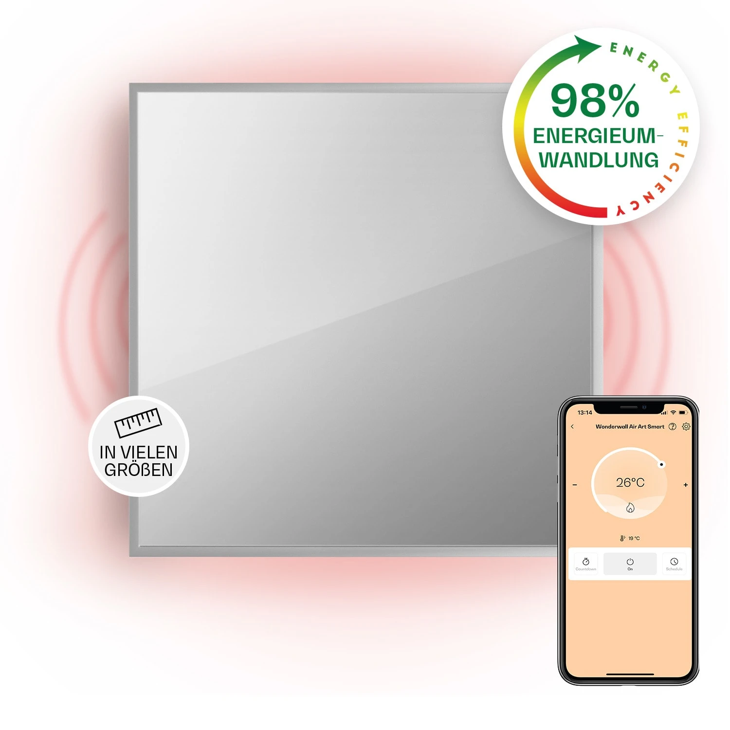 La Palma 500 smart 2-in-1 Heizgerät Infrarot Konvektor 60x60cm 500W Spiegelfront La Palma 500 Smart 2-in-1 Heizgerät Infrarot Konvektor 60x60cm 500W Spiegelfront -Deutschland Klarstein Verkaufs-Shop 10039829 de 0001 main