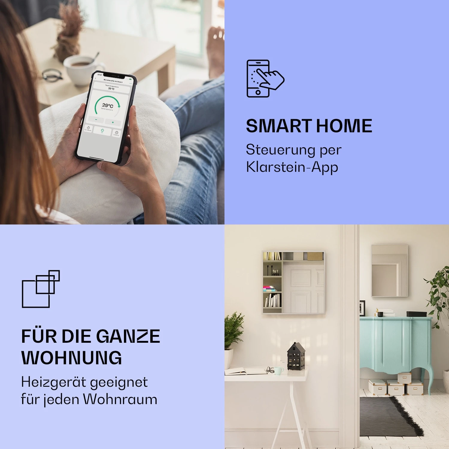 La Palma 500 smart 2-in-1 Heizgerät Infrarot Konvektor 60x60cm 500W Spiegelfront La Palma 500 Smart 2-in-1 Heizgerät Infrarot Konvektor 60x60cm 500W Spiegelfront -Deutschland Klarstein Verkaufs-Shop 10039829 de 0002 logo