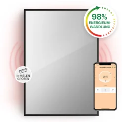 La Palma 750 Smart 2-in-1 Heizgerät Infrarot Konvektor 85x60cm 750W Spiegelfront