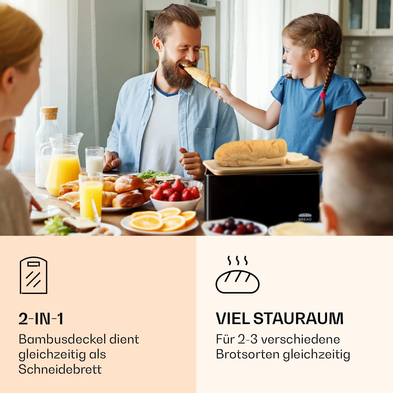 Oklahoma Brotkasten Metall 35,5x15,5x23 cm Bambus-Deckel Schneidebrett Oklahoma Brotkasten Metall 35,5x15,5x23 Cm Bambus-Deckel Schneidebrett -Deutschland Klarstein Verkaufs-Shop 10039843 de 0003 logo