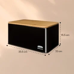 Oklahoma Brotkasten Metall 35,5x15,5x23 Cm Bambus-Deckel Schneidebrett 4 Oklahoma Brotkasten Metall 35,5x15,5x23 Cm Bambus-Deckel Schneidebrett -Deutschland Klarstein Verkaufs-Shop 10039843 yy 0005 logo