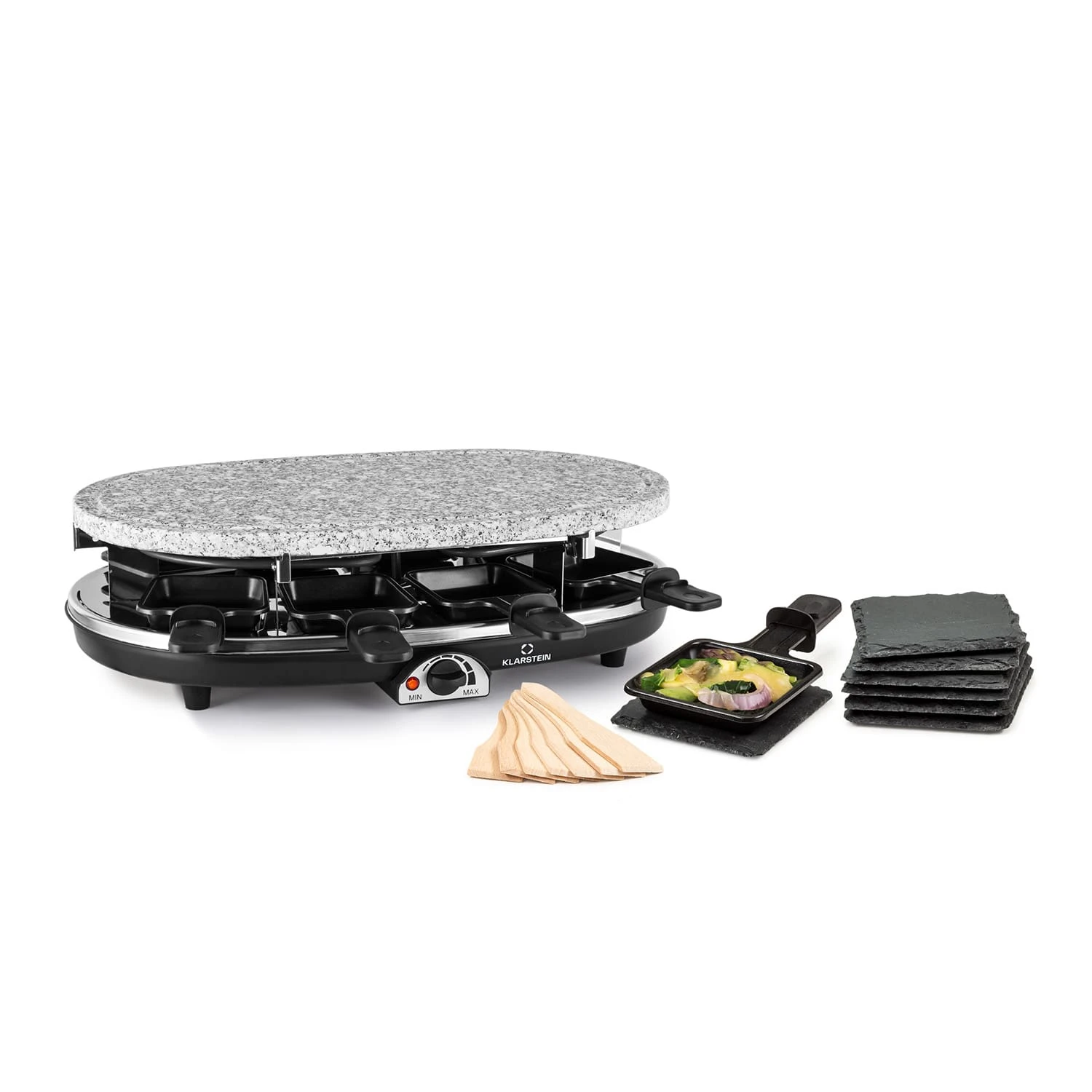 Steaklette Raclette Raclette-Grill mit Zubehör für 8 Personen Steaklette Raclette Raclette-Grill Mit Zubehör Für 8 Personen -Deutschland Klarstein Verkaufs-Shop 10039925 yy 0001 titel