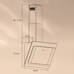>Aurora Eco 60 Dunstabzugshaube 550 M³/h 60cm Kopffrei Ambientelicht EEC A+ -Deutschland Klarstein Verkaufs-Shop 10039928 yy 0007 logo