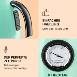 Aquavita Chalet Wasserkocher 1,7 Liter 2200 Watt Temperaturanzeige Edelstahl -Deutschland Klarstein Verkaufs-Shop 10040040 de 0005 logo