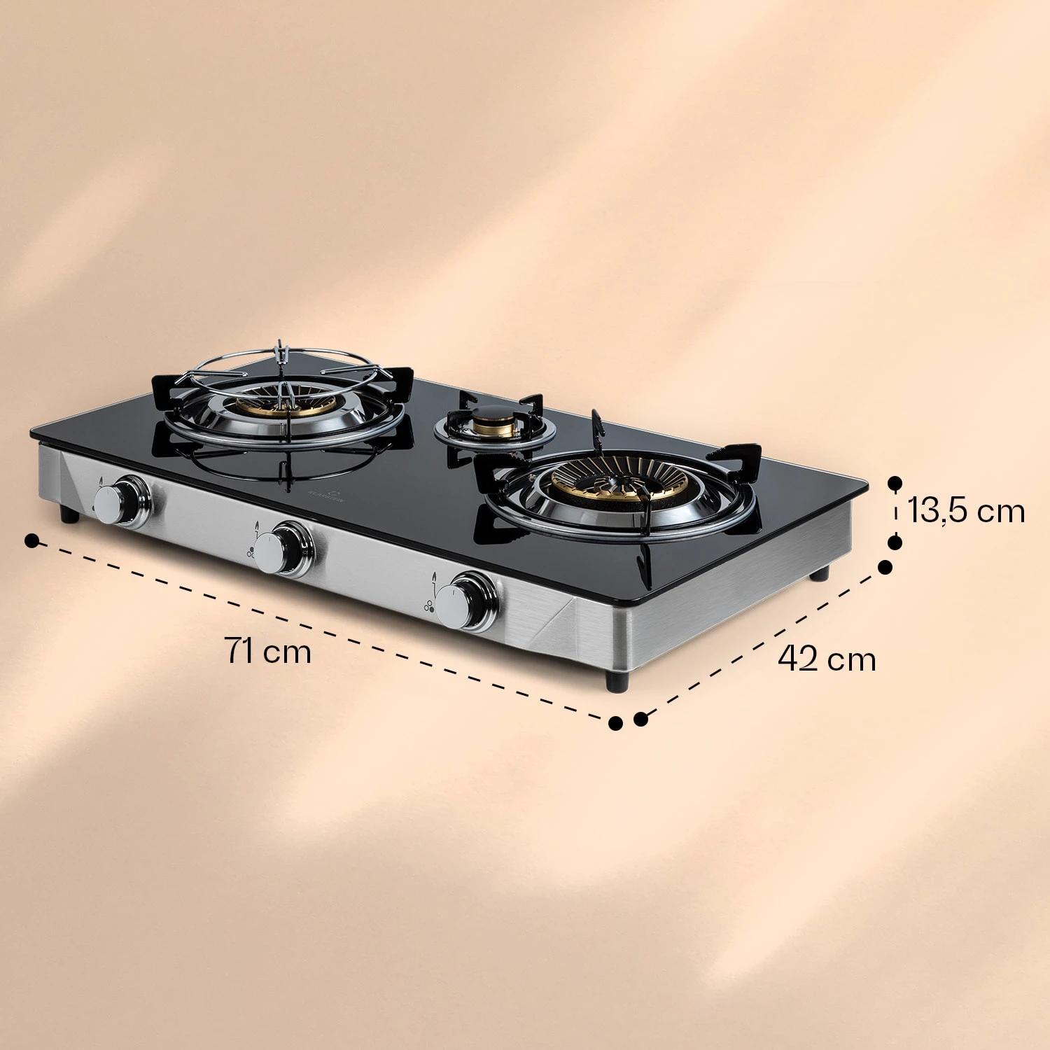 Barzona 3 Campingkocher 3 Brenner 3,4 kW & 0,75 kW & 4,3 kW Glasplatte & Edelstahlgehäuse Barzona 3 Campingkocher 3 Brenner 3,4 KW & 0,75 KW & 4,3 KW Glasplatte & Edelstahlgehäuse -Deutschland Klarstein Verkaufs-Shop 10040045 yy 0011 dimensions