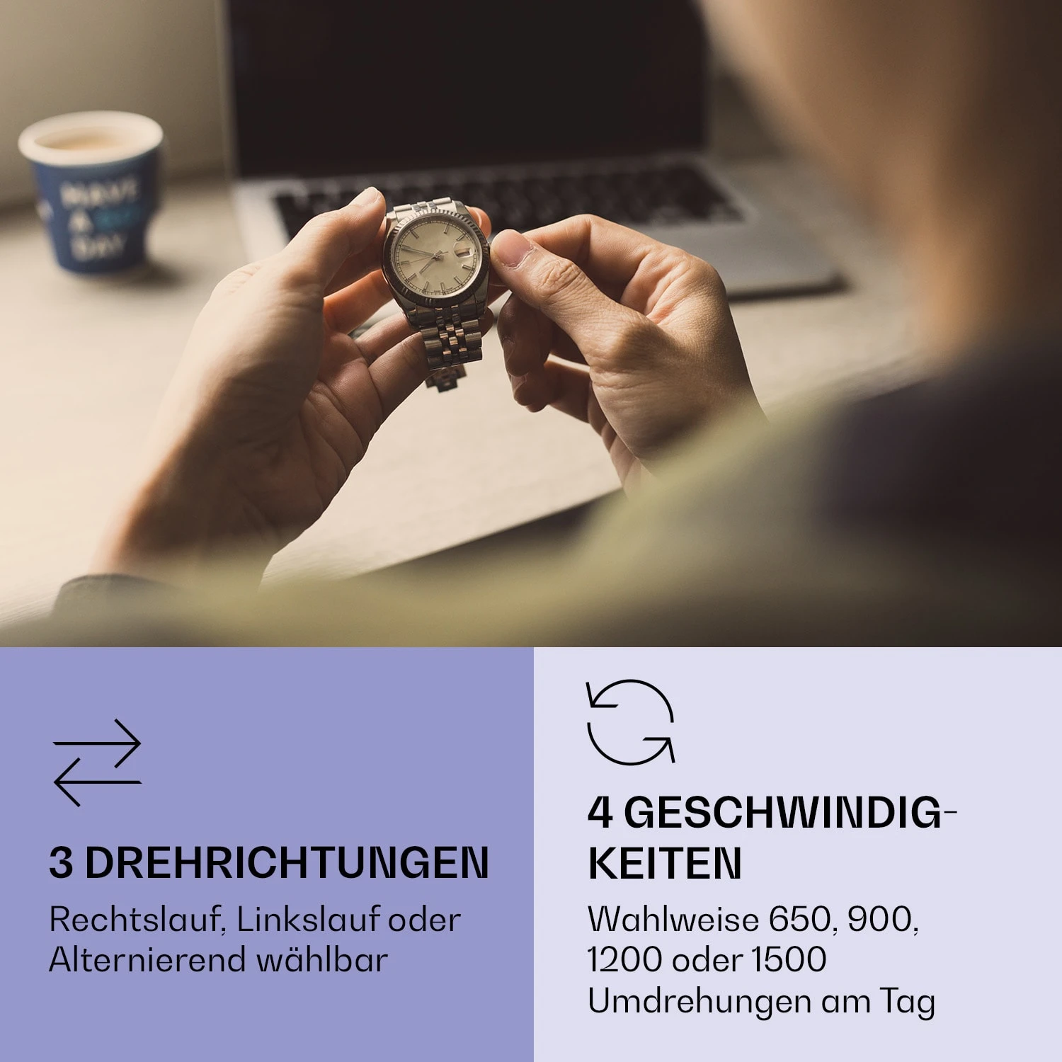 Sindelfingen Uhrenbeweger Rechts-Links-Lauf 1 Uhr schwarz Sindelfingen Uhrenbeweger Rechts-Links-Lauf 1 Uhr Schwarz -Deutschland Klarstein Verkaufs-Shop 10040050 de 0003 logo