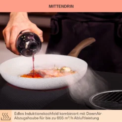 Full House 3.0 Down Air System Induktionsherd DownAir-Haube 655 M³/h -Deutschland Klarstein Verkaufs-Shop 10040067 de 0003 usp