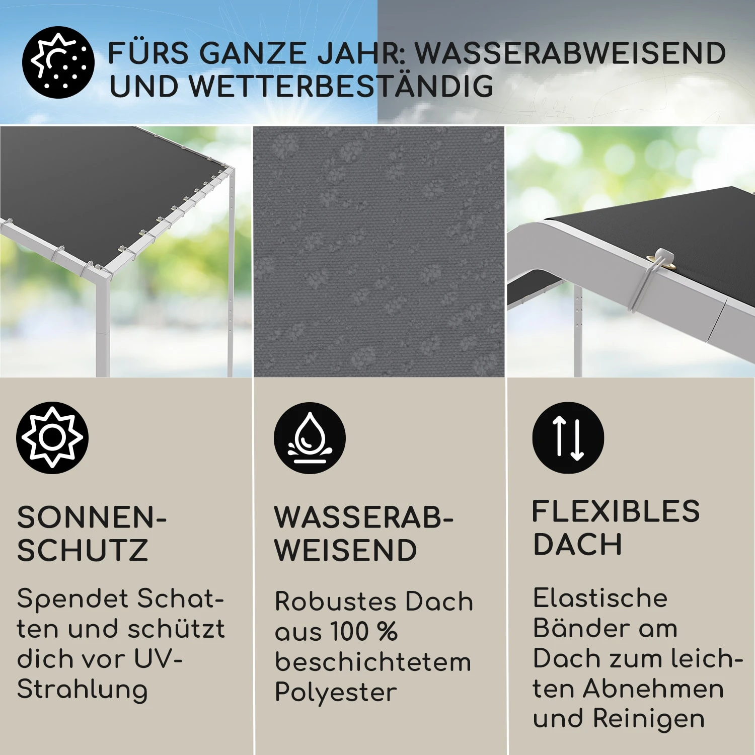 blumfeldt La Rochelle Gazebo Schrägdach UV 50+ Aluminium Polyester Blumfeldt La Rochelle Gazebo Schrägdach UV 50+ Aluminium Polyester -Deutschland Klarstein Verkaufs-Shop 10040098 de 0002 logo