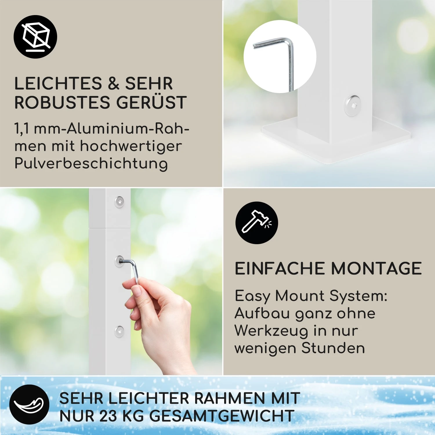 blumfeldt La Rochelle Gazebo Schrägdach UV 50+ Aluminium Polyester Blumfeldt La Rochelle Gazebo Schrägdach UV 50+ Aluminium Polyester -Deutschland Klarstein Verkaufs-Shop 10040098 de 0003 logo