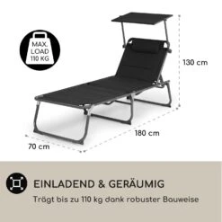 Amalfi Sonnenliege 70 X 37 X 200 Cm Sonnenblende 5-stufige Rückenlehne Stahlrohr Witterungsbeständig 3 Amalfi Sonnenliege 70 X 37 X 200 Cm Sonnenblende 5-stufige Rückenlehne Stahlrohr Witterungsbeständig -Deutschland Klarstein Verkaufs-Shop 10040101 de 0004 logo