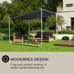 Nantes Pavillon Gazebo Sonnendach 3x3m Polyester Stahlrahmen UV50+ Bodenrollen -Deutschland Klarstein Verkaufs-Shop 10040107 de 0005 logo
