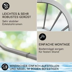 Orleans Gazebo 300 X 220 X 300 Cm Schiebedach UV-Schutz 50+ Leicht -Deutschland Klarstein Verkaufs-Shop 10040118 de 0003 logo