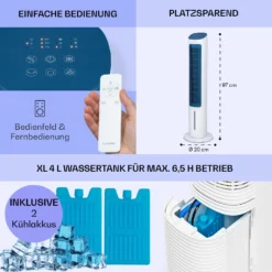 Mistral 5-in-1 Luftkühler Ventilator Ionisator 360 M³/h Fernbedienung -Deutschland Klarstein Verkaufs-Shop 10040150 de 0006 logo