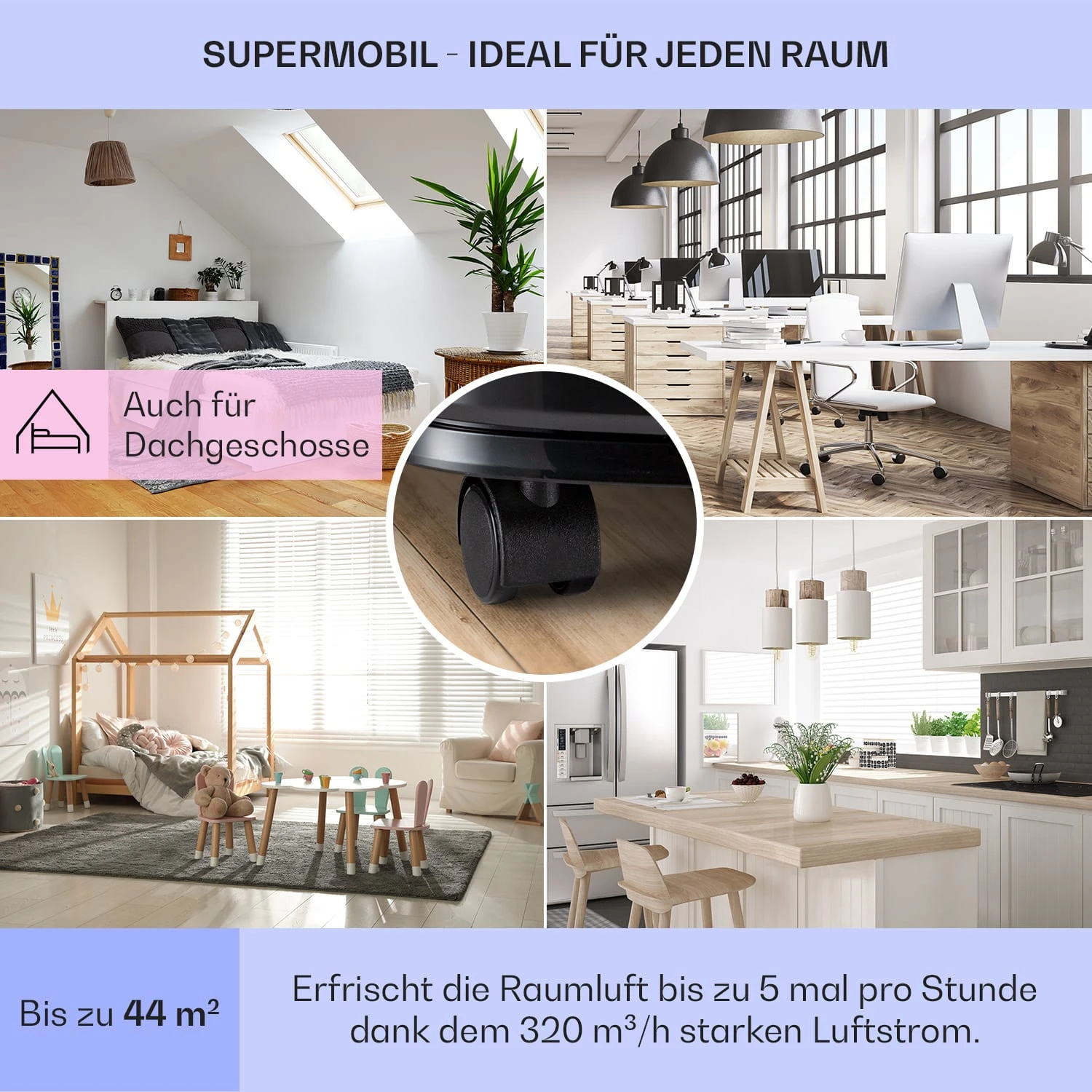 New Breeze 9 mobile Klimaanlage 4-in-1 9.000 BTU / 2,6 kW EEK A Bodenrollen Timer New Breeze 9 Mobile Klimaanlage 4-in-1 9.000 BTU / 2,6 KW EEK A Bodenrollen Timer -Deutschland Klarstein Verkaufs-Shop 10040154 de 0005 usp