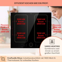 Victoria 4 Flex Induktionskochfeld Einbau 7000W 2 Flexzonen Timer 2 Victoria 4 Flex Induktionskochfeld Einbau 7000W 2 Flexzonen Timer -Deutschland Klarstein Verkaufs-Shop 10040201 de 0003 usp