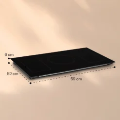 Victoria 5 Flex Induktionskochfeld Einbau 7400W 2 Flexzonen Timer -Deutschland Klarstein Verkaufs-Shop 10040203 yy 0009 dimensions