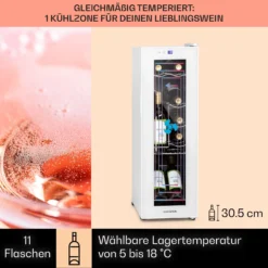Shiraz 12 Slim Uno Weinkühlschrank 32l/12Fl.Touch 85 W 5-18 °C LED 2 Shiraz 12 Slim Uno Weinkühlschrank 32l/12Fl.Touch 85 W 5-18 °C LED -Deutschland Klarstein Verkaufs-Shop 10040213 de 0003 usp