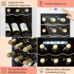 Shiraz 15 Slim Uno Weinkühlschrank 44l Touch-Bedienfeld 5-18°C -Deutschland Klarstein Verkaufs-Shop 10040214 de 0005 usp