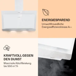Aurora 90 Smart Dunstabzugshaube 550 M³/h 90cm Kopffrei Ambiente-Licht EEC A++ -Deutschland Klarstein Verkaufs-Shop 10040237 de 0004 logo