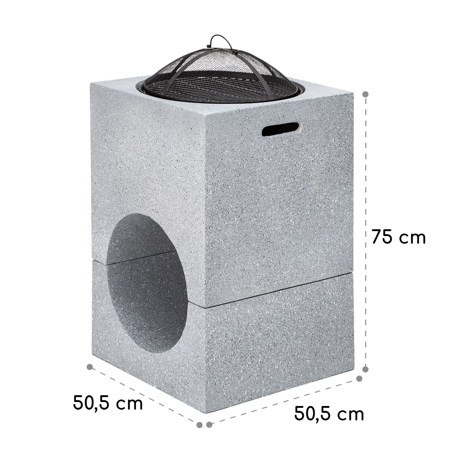 blumfeldt Monolith Feuerschale mit Grill MGO & Stahlschale inkl. Funkenschutz Blumfeldt Monolith Feuerschale Mit Grill MGO & Stahlschale Inkl. Funkenschutz -Deutschland Klarstein Verkaufs-Shop 10040239 yy 0007 dimensions