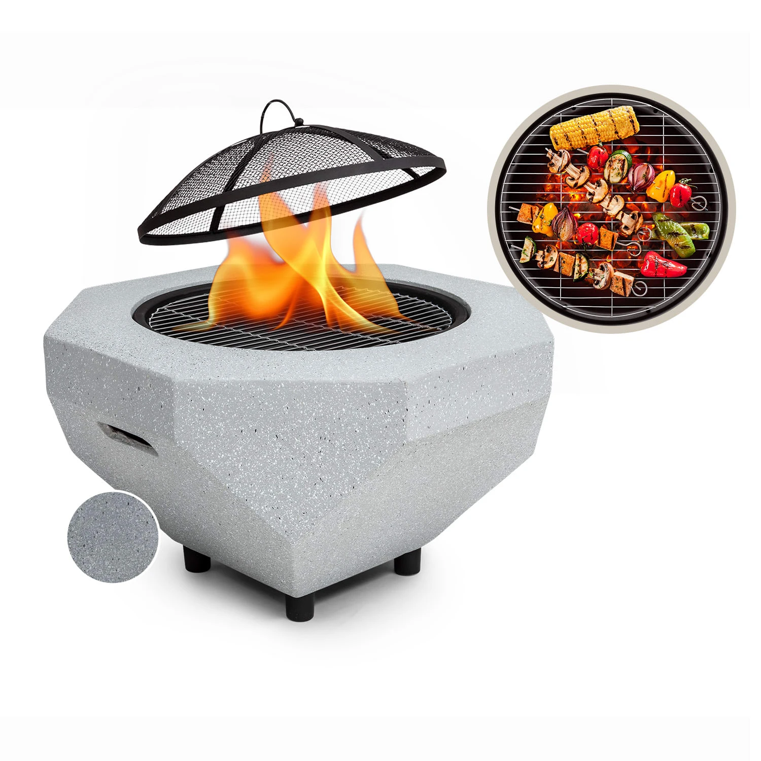 blumfeldt Diamond Feuerschale mit Grill MGO & Stahlschale inkl. Funkenschutz Blumfeldt Diamond Feuerschale Mit Grill MGO & Stahlschale Inkl. Funkenschutz -Deutschland Klarstein Verkaufs-Shop 10040241 yy 0001 titel
