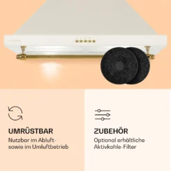 Montblanc 60 Dunstabzugshaube 610m³/h 165W 2x1,5W LED Reling -Deutschland Klarstein Verkaufs-Shop 10040264 de 0005 logo