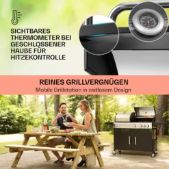 Kingsville 3.1 Kombigrill Gas + Kohle 10,9 KW 3+1 Brenner -Deutschland Klarstein Verkaufs-Shop 10040270 de 0004 usp