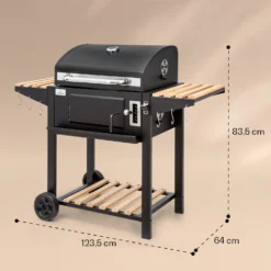 Aberdeen Single Holzkohlegrill -Deutschland Klarstein Verkaufs-Shop 10040292 yy 0011 dimensions