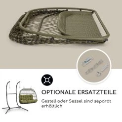 Biarritz Double Hängesessel Zweier PE Aluminium Polyrattan 260 Kg 4 Biarritz Double Hängesessel Zweier PE Aluminium Polyrattan 260 Kg -Deutschland Klarstein Verkaufs-Shop 10040298 de 0005 usp
