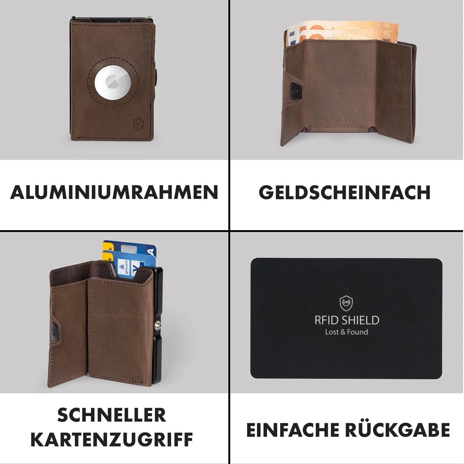 ZNAP Airtag Wallet 12 Karten Münzfach 9x1,8x6 cm (BxHxT) RFID-Schutz ZNAP Airtag Wallet 12 Karten Münzfach 9x1,8x6 Cm (BxHxT) RFID-Schutz -Deutschland Klarstein Verkaufs-Shop 10040315 de 0003 logo