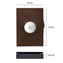 ZNAP Airtag Wallet 12 Karten Münzfach 9x1,8x6 Cm (BxHxT) RFID-Schutz 8 ZNAP Airtag Wallet 12 Karten Münzfach 9x1,8x6 Cm (BxHxT) RFID-Schutz -Deutschland Klarstein Verkaufs-Shop 10040315 yy 0009 dimensions