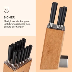 Kitano XL 13tlg. Messer-Set Mit Block 12 Messer Stahl Edler Holzblock -Deutschland Klarstein Verkaufs-Shop 10040324 de 0005 logo