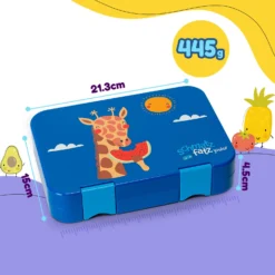 Junior Lunchbox 6 Fächer 21,3 X 15 X 4,5 Cm (BxHxT) BPA-frei -Deutschland Klarstein Verkaufs-Shop 10040336 yy 0009 dimensions
