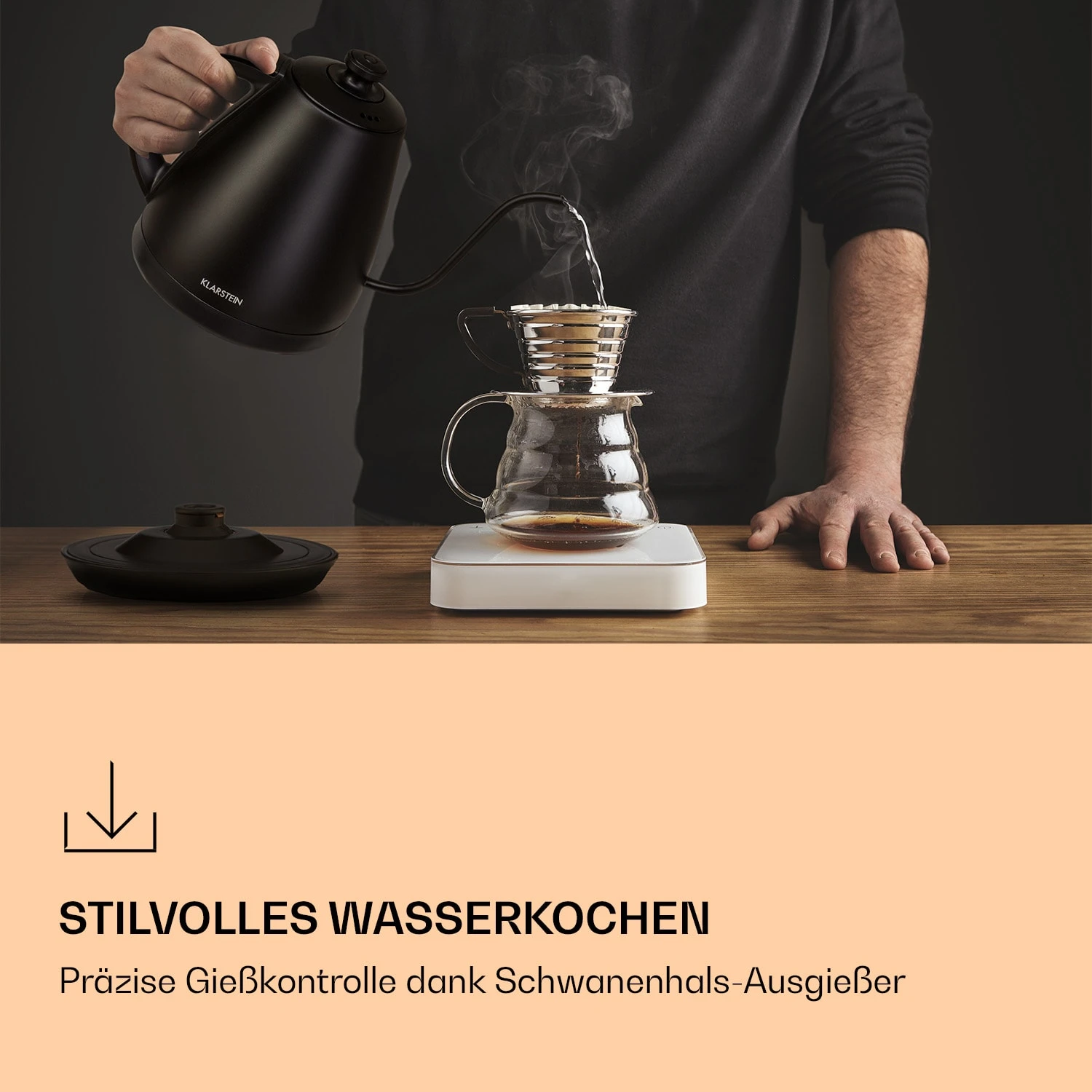 Garcon Wasserkocher 1L 2000W Warmhaltefunktion Schwanenhals Edelstahl Garcon Wasserkocher 1L 2000W Warmhaltefunktion Schwanenhals Edelstahl -Deutschland Klarstein Verkaufs-Shop 10040347 de 0002 logo