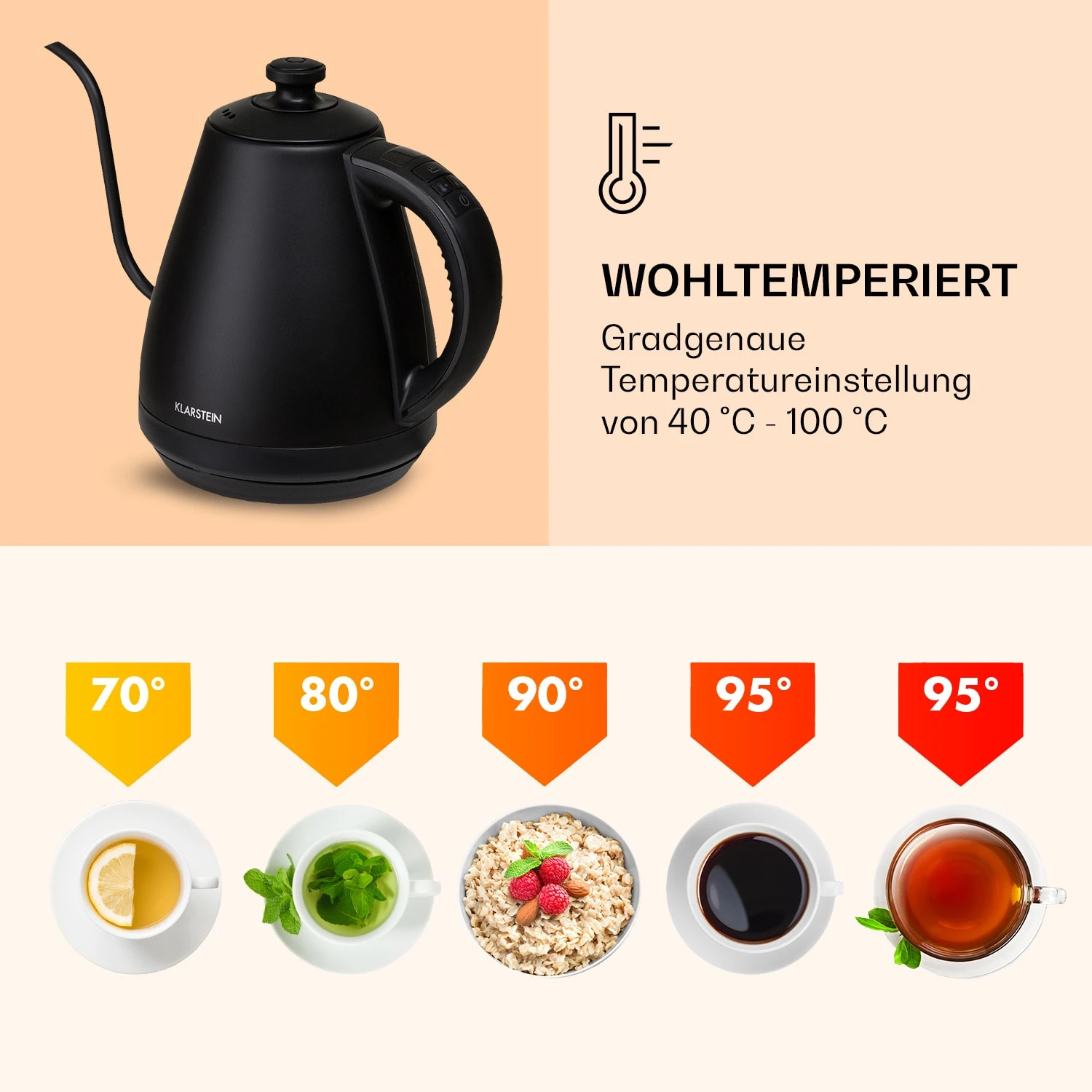 Garcon Wasserkocher 1L 2000W Warmhaltefunktion Schwanenhals Edelstahl Garcon Wasserkocher 1L 2000W Warmhaltefunktion Schwanenhals Edelstahl -Deutschland Klarstein Verkaufs-Shop 10040347 de 0003 logo