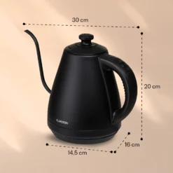 Garcon Wasserkocher 1L 2000W Warmhaltefunktion Schwanenhals Edelstahl 6 Garcon Wasserkocher 1L 2000W Warmhaltefunktion Schwanenhals Edelstahl -Deutschland Klarstein Verkaufs-Shop 10040347 yy 0007 dimensions