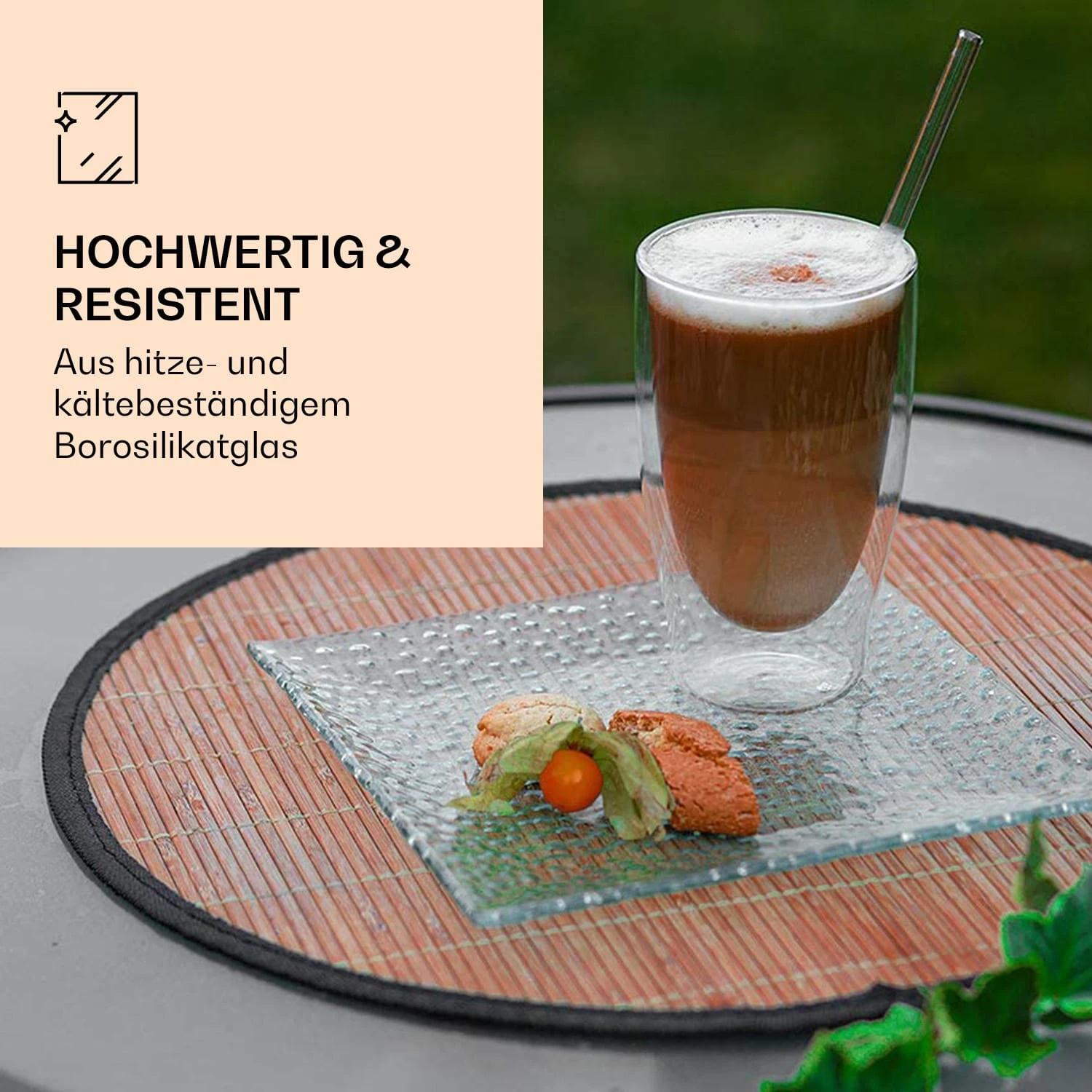 DUOS doppelwandiges Glas 400 ml Trinkglas Espresso Borosilikatglas DUOS Doppelwandiges Glas 400 Ml Trinkglas Espresso Borosilikatglas -Deutschland Klarstein Verkaufs-Shop 10040365 de 0003 logo