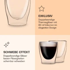 DUOS Doppelwandiges Glas 80 Ml Trinkglas Espresso Borosilikatglas -Deutschland Klarstein Verkaufs-Shop 10040370 de 0006 logo