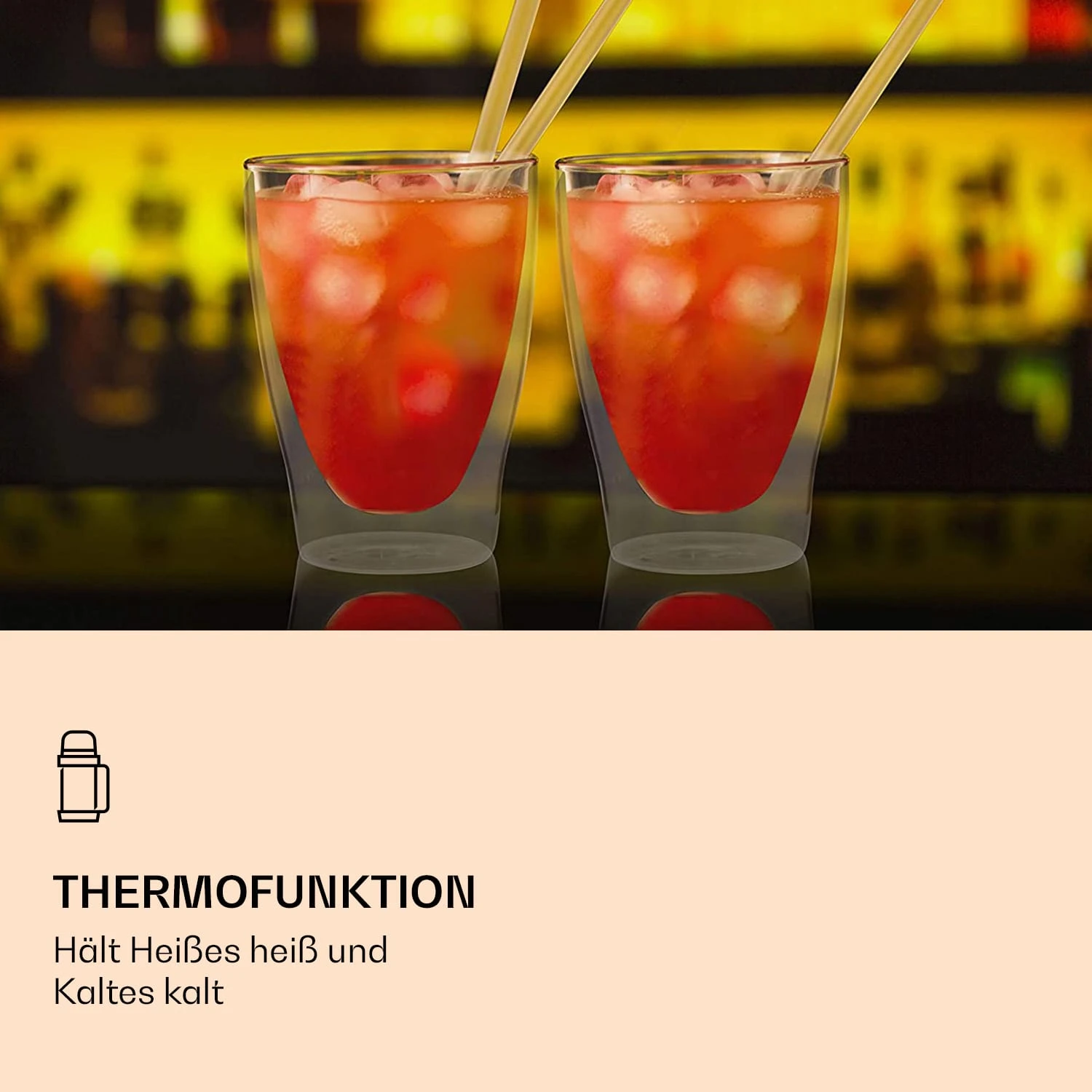 DUOS doppelwandiges Glas | Thermoglas | 310 ml | Trinkglas | Espressoglas, Teeglas, Shotglas | für heiße und kalte Getränke | Borosilikatglas| hitze- und kältebeständig | handgemacht | spülmaschinenfest | Schwebe-Effekt DUOS Doppelwandiges Glas | Thermoglas | 310 Ml | Trinkglas | Espressoglas, Teeglas, Shotglas | Für Heiße Und Kalte Getränke | Borosilikatglas| Hitze- Und Kältebeständig | Handgemacht | Spülmaschinenfest | Schwebe-Effekt -Deutschland Klarstein Verkaufs-Shop 10040372 de 0004 logo
