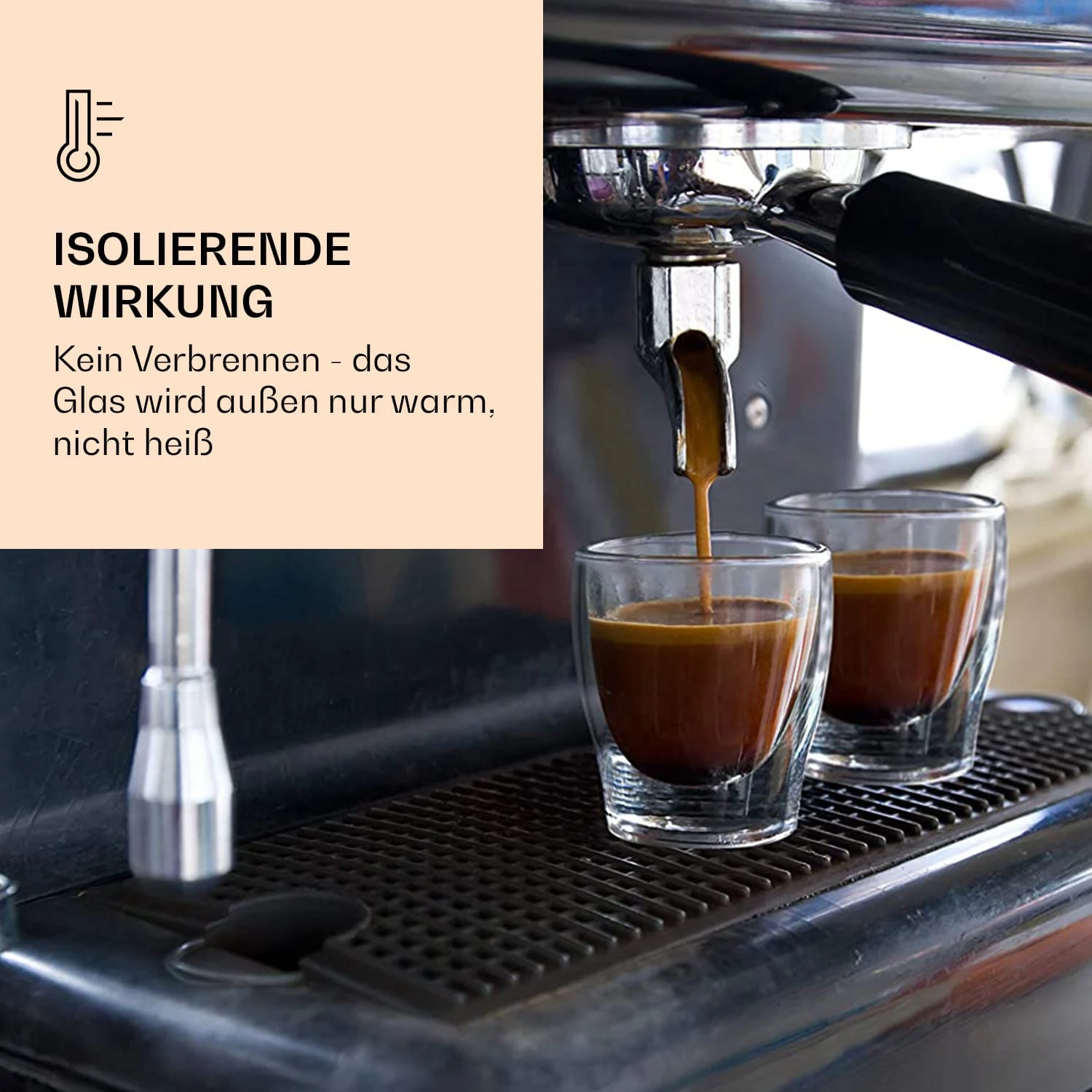 DUOS doppelwandiges Glas 80 ml Trinkglas Espresso Borosilikatglas DUOS Doppelwandiges Glas 80 Ml Trinkglas Espresso Borosilikatglas -Deutschland Klarstein Verkaufs-Shop 10040378 de 0002 logo