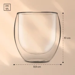 DUOS Jumbo Doppelwandiges Thermoglas 310ml Borosilikatglas Handgemacht -Deutschland Klarstein Verkaufs-Shop 10040382 yy 0006 logo