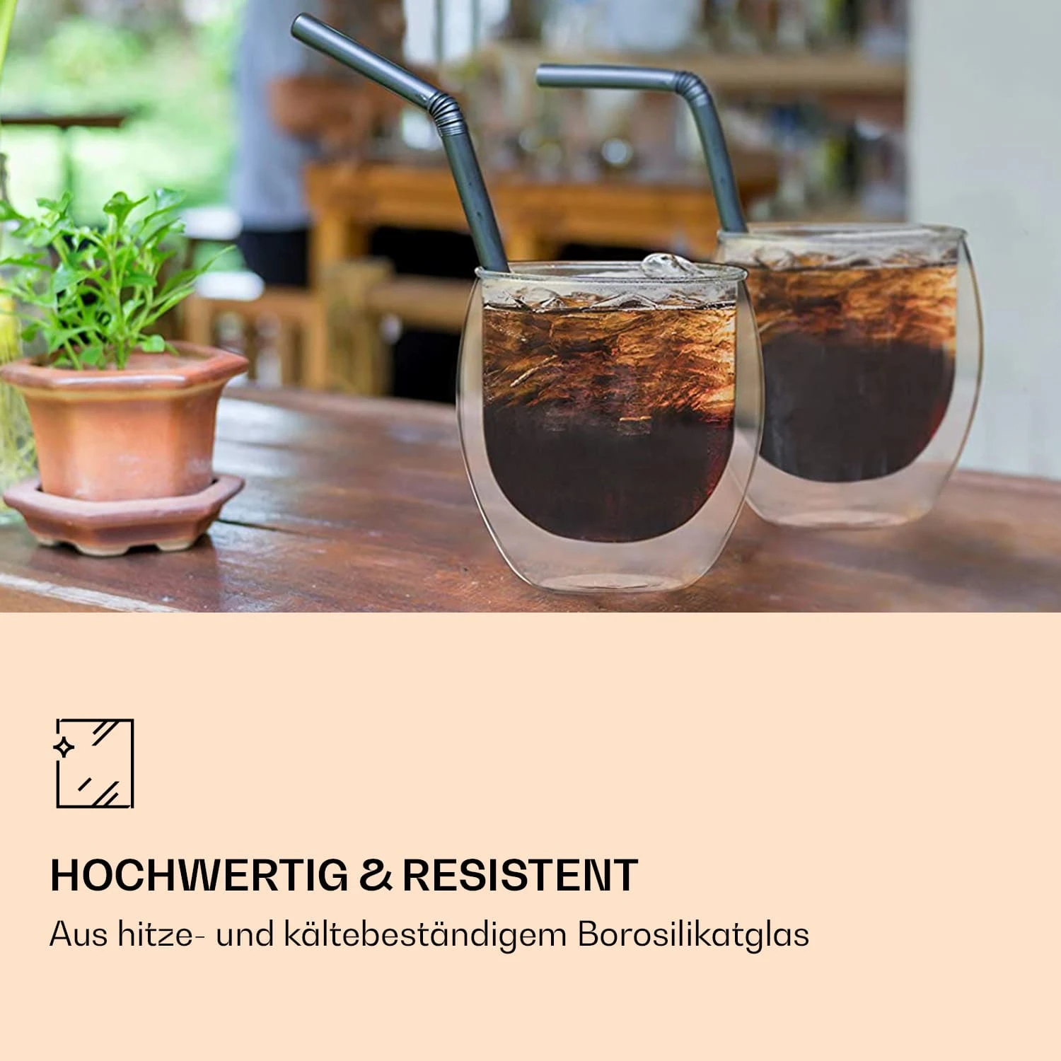 DUOS Jumbo doppelwandiges Glas 410 ml Thermofunktion inkl. Edelstahl-Löffel DUOS Jumbo Doppelwandiges Glas 410 Ml Thermofunktion Inkl. Edelstahl-Löffel -Deutschland Klarstein Verkaufs-Shop 10040397 de 0003 logo
