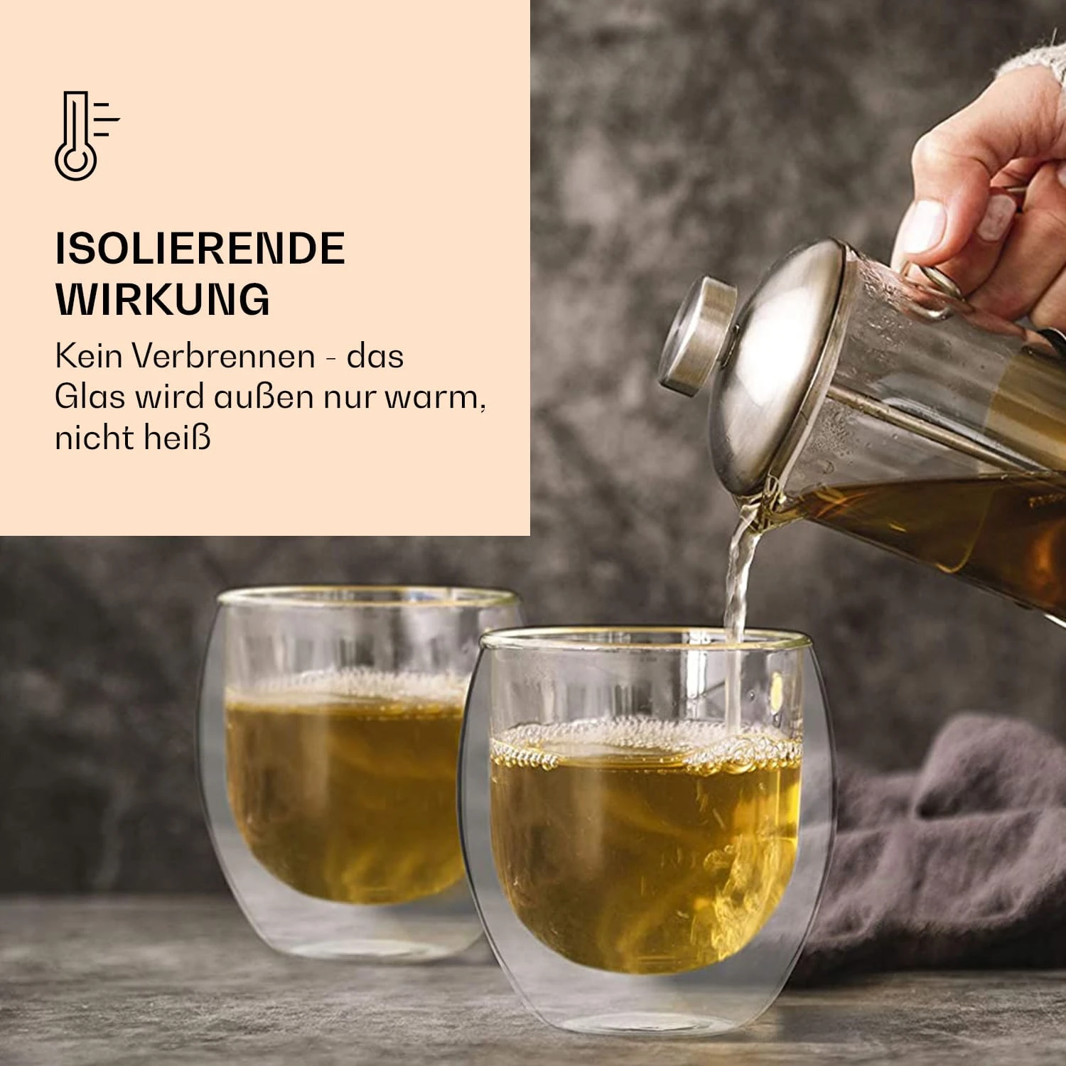DUOS doppelwandiges Glas 80 ml Thermofunktion inkl. Edelstahl-Löffel DUOS Doppelwandiges Glas 80 Ml Thermofunktion Inkl. Edelstahl-Löffel -Deutschland Klarstein Verkaufs-Shop 10040400 de 0002 logo