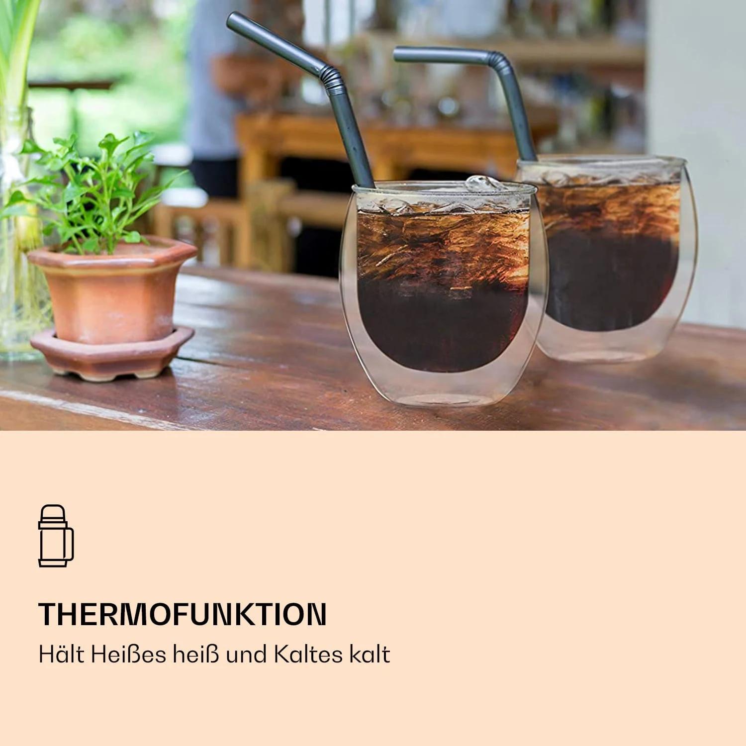 DUOS doppelwandiges Glas 80 ml Thermofunktion inkl. Edelstahl-Löffel DUOS Doppelwandiges Glas 80 Ml Thermofunktion Inkl. Edelstahl-Löffel -Deutschland Klarstein Verkaufs-Shop 10040400 de 0004 logo