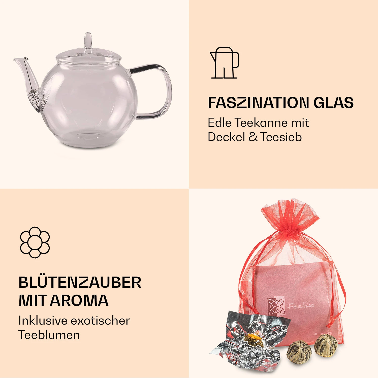 Bedida Teekanne 800ml + 6xTeeblume Grün Bedida Teekanne 800ml + 6xTeeblume Grün -Deutschland Klarstein Verkaufs-Shop 10040414 de 0006 logo