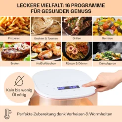 Air Bloom Heißluftfritteuse Dampffunktion 1500W 7,5 Liter 16 Programme -Deutschland Klarstein Verkaufs-Shop 10040496 de 0004 usp