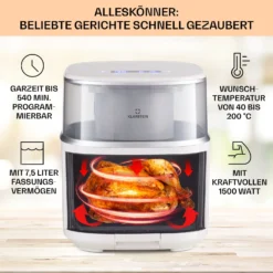 Air Bloom Heißluftfritteuse Dampffunktion 1500W 7,5 Liter 16 Programme -Deutschland Klarstein Verkaufs-Shop 10040497 de 0003 usp